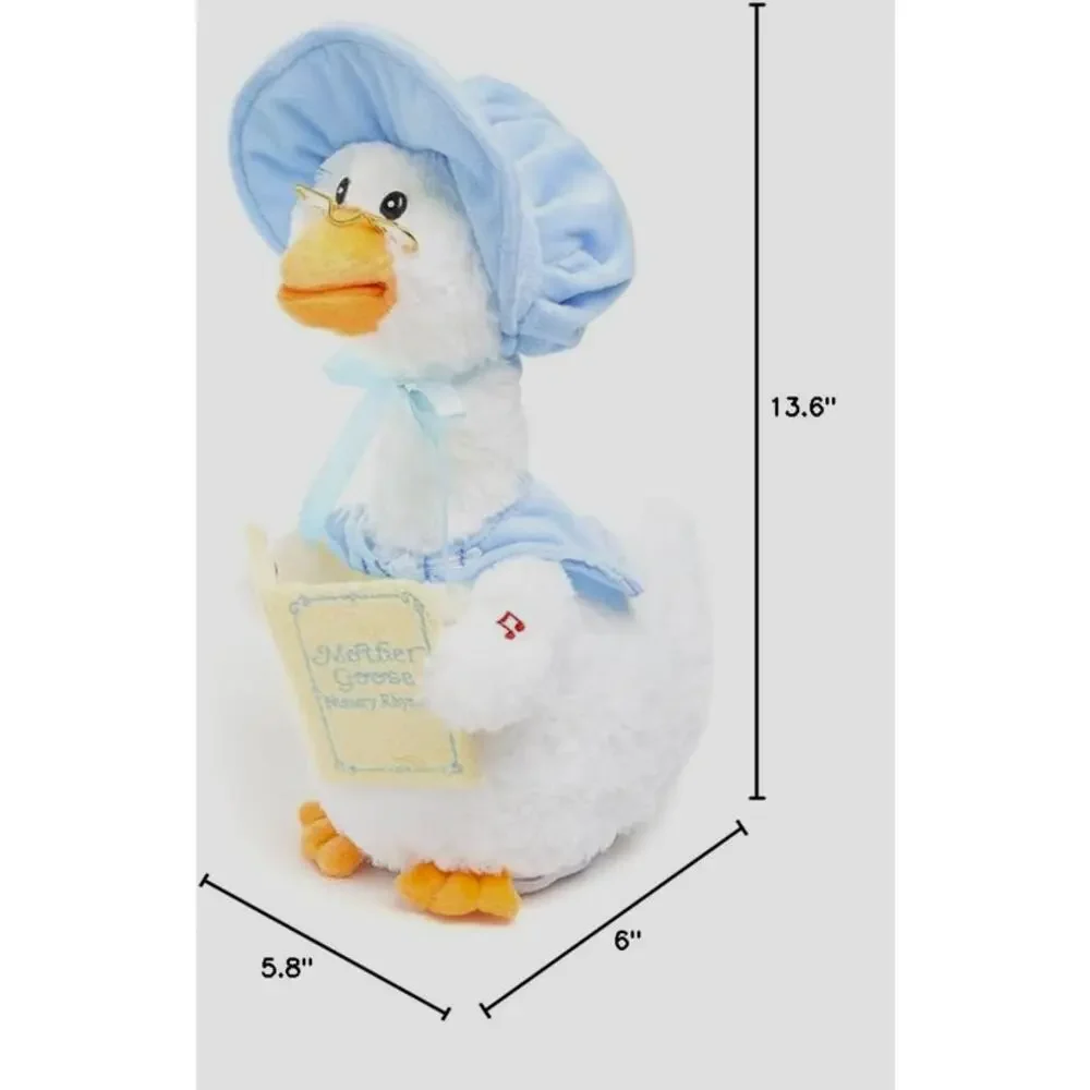 Blue Mother Goose Talking Plush Plays 7 Nursery Rhymes